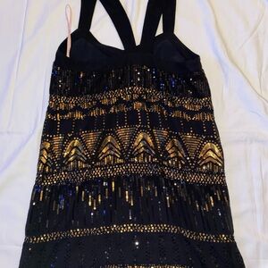 Forever 21 Black and Gold Sequin Mini Dress